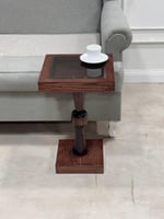 طقم طاوله مع 6 طاولة خدمة بتصميم عصري أنيق