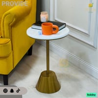 طاولة خدمة بقاعدة ذهبى gold