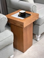 طقم طاولات تقديم مع 4 خدمه بتصميم كلاسيك خشبي أنيق