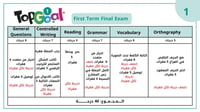 الاختبار النهائي.. Top Goal1 .. الفصل الدراسي الأو...