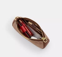 شنطة كوتش تيري بني ذهبي