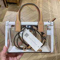 شنطة توري بورش شفافة أبيض