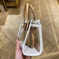 شنطة توري بورش شفافة أبيض