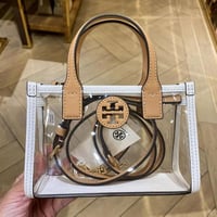 شنطة توري بورش شفافة أبيض