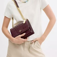 شنطة كوتش كروس بودي شفافة عنابي