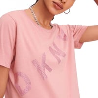 تي شيرت من دكني لون زهري