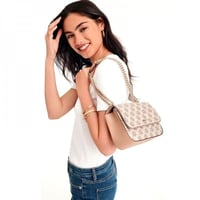 شنطه راقيه بشعار ماركه دكني لون بيج