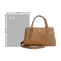 شنطة توري بورش من جلد البقر بني