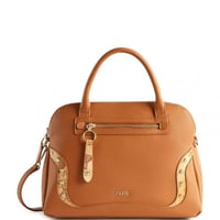 شنطة الفيرو فاخرة بحزام كتف بني