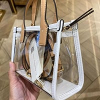 شنطة توري بورش شفافة أبيض