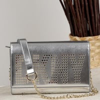 شنطة دكني لامعة سيلفر