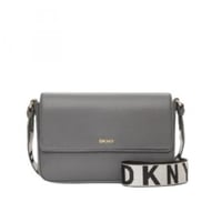 شنطه دكني بحزام عريض بلون رمادي