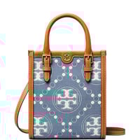 شنطة توري بورش مونوغرام ميني رمادي