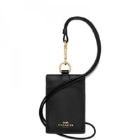 حامل بطاقات من كوتش اسود ساده