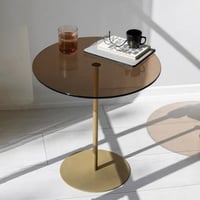 طاولة جانبية - ذهبي