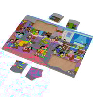 لوح تركيب خشبي - المكتبة