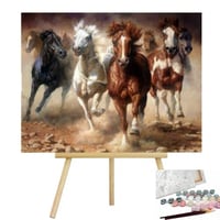 رسم اللوحة بالأرقام - الأحصنة