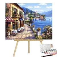 رسم اللوحة بالأرقام - مقهى على البحر