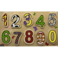 الأرقام الانجليزية الخشبية - ملون