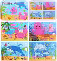 بزل الحيوانات البحرية- 4 أشكال