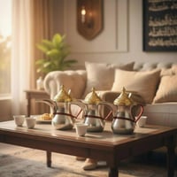 طقم دلال حب الرمان نحاس