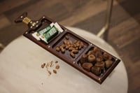 صحن خشب شكل جنبية مقسم