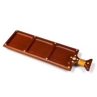 صحن خشب شكل جنبية مقسم