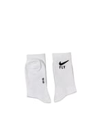 شراب نص ساق ماركة نايك F L Y ابيض