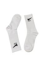 شراب نص ساق ماركة نايك F L Y ابيض