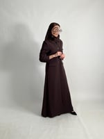 بليزر بأزرار أماميه بني