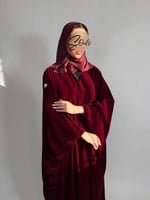 بشت مخمل عنابي