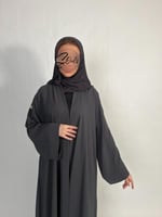 عبايه رمادي غامق