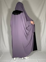 عباية دبل فيس (موف - أسود)