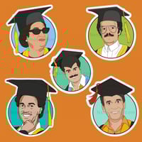 مجموعة ستيكرات التخرج