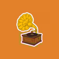 ستيكر قرامافون كلاسيكي