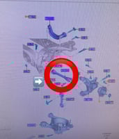 مقص خلفي علوي موستنج 2015-2023 بالطقم اصلي