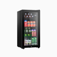 ثلاجة ميني بار ستار هوم 92 لتر زجاج اسود