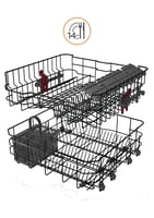 غسالة صحون ويرلبول 8 برامج، 2 رف، 14طقم، الحاسة 6...