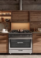 فرن جليم غاز 60*90، (5) عيون غاز، مروحة، مقلاة هوا...