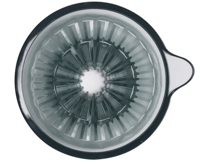 تايمور - قمع عين كريستال شفاف اسود مقاس 01