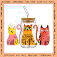 كاس زجاج - القطط الثلاثه