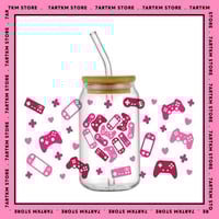 كاس زجاج - gamer girl