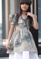 فستان بناتي بنمط عسكري