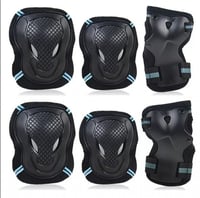 مجموعة واقية رياضية - للكوع والركبة والمعصم - للصغ...