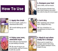 طبشور صبغة مؤقتة لشعر البنات من كاستويف، لون شعر م...