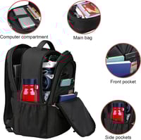 حقيبة ظهر للابتوب للسفر مقاس 17.3 انش مضادة للسرقة...