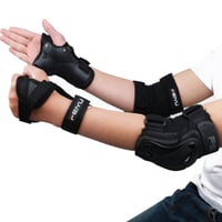 مجموعة واقية رياضية - للكوع والركبة والمعصم - للصغ...