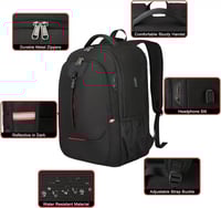 حقيبة ظهر للابتوب للسفر مقاس 17.3 انش مضادة للسرقة...