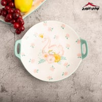 صحن دائري بمقبضين رسم وزه