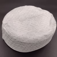 طاقية قصب منقط فضي